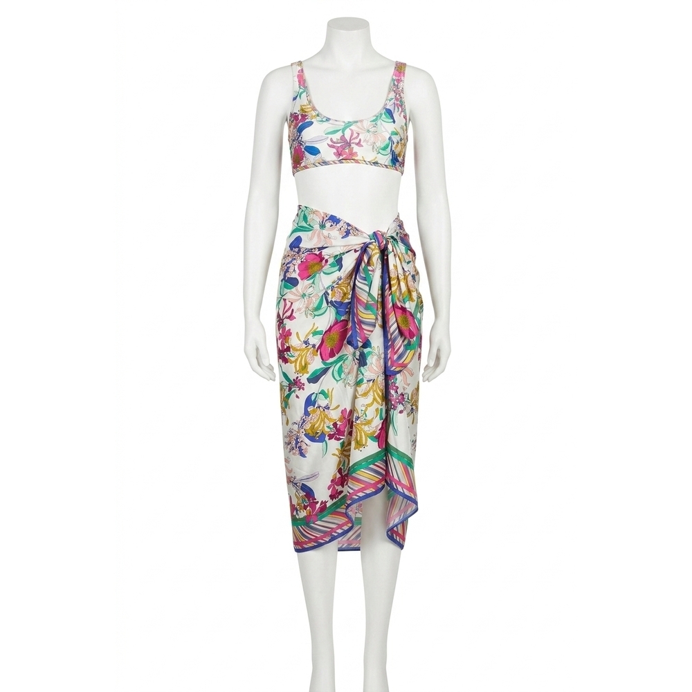 NEW JOHNNY WAS floral tie sarong in aldrich